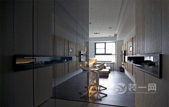 南昌装修公司60平一居室现代简约原木风格装修效果图